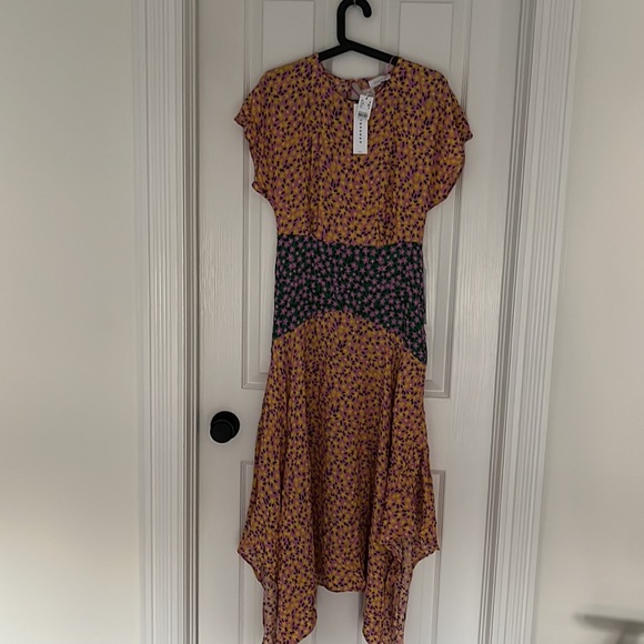 BNWT Topshop Mixed Floral Hanky Dress Midi US 4 - Picture 5 of 7